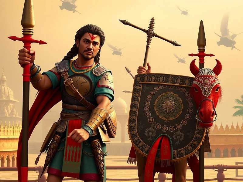 Lucknow Lion Warriors game screenshot showing warriors in traditional armor